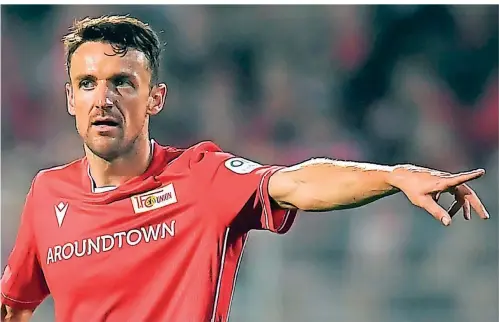  ?? FOTO: TOM WELLER/DPA ?? Union Berlins Christian Gentner ist der einzige noch aktive Fußballer im neuen Manager-Lehrgang.