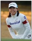  ?? (AP/Eric Gay) ?? Hinako Shibuno leads by one stroke going into today’s final round of the U.S. Women’s Open.