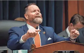  ?? JACK GRUBER/USA TODAY ?? “It is impossibly hard to grasp how antisemiti­sm has become such a dominant force in our K-12 schools,” Rep. Aaron Bean, R-Fla., chair of the House Education Subcommitt­ee on Early Childhood Elementary and Secondary Education, said in his opening statement.