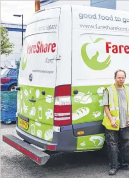  ??  ?? FareShare Kent volunteers and staff