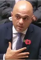  ??  ?? Sorry: Sajid Javid yesterday