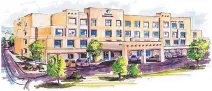  ?? COURTESY OF AFRA CONSTRUCTI­ON & DESIGN ?? This artist’s rendering shows the proposed four-story Holiday Inn Express hotel that would be located on Paseo del Pueblo Sur in Taos, next to an existing Hampton Inn. The height of the hotel has divided Taoseños.