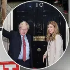  ?? ?? POLL VICTORY With his wife Carrie outside No10