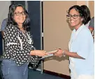  ??  ?? Natasha Fernando representi­ng Neo Ogilvy receives the award