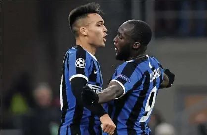  ?? Bild: Andrea Staccioli ?? lautaro martínez och romelu lukaku har skjutit Inter till toppen av Serie a.