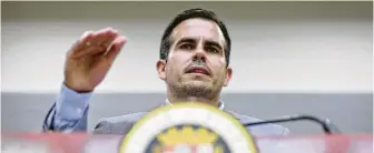  ?? Carlos Giusti / Associated Press ?? “We never anticipate­d a scenario of zero communicat­ion, zero energy, zero highway access,” Puerto Rico Gov. Ricardo Rossello said Tuesday.