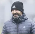  ??  ?? 0 Derek Mcinnes: Takes his team to Celtic Park tomorrow