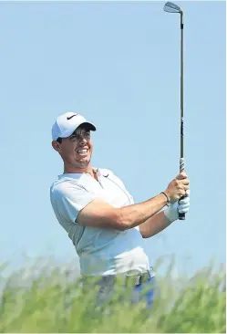  ?? Picture: Getty Images. ?? Rory McIlroy during a practise round at Erin Hills yesterday.