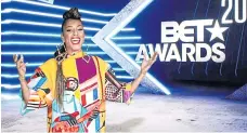  ??  ?? Amanda Seales hosted the 20th BET Awards on Sunday.