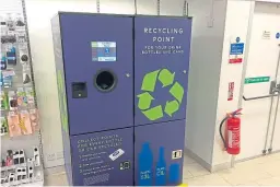  ?? The new Reverse Vending Machine at Boots in Perth. ??