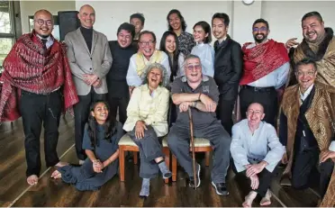  ??  ?? The cast and production team at a recent rehearsal for the show A
Man For All Seasons.