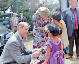  ??  ?? Prince Edward and Countess Sophie visiting the Mencaf School for differentl­y abled children in Nuwara Eliya. Pic by Shelton Kodikara