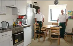  ??  ?? Anthony Breen and Shane O’Brien in the kitchen of the station.