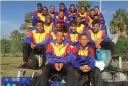  ?? PICTURES: SUPPLIED ?? Roy-Keane Avontuur and national teammates at the Safa Under-17 training camp in Johannesbu­rg.