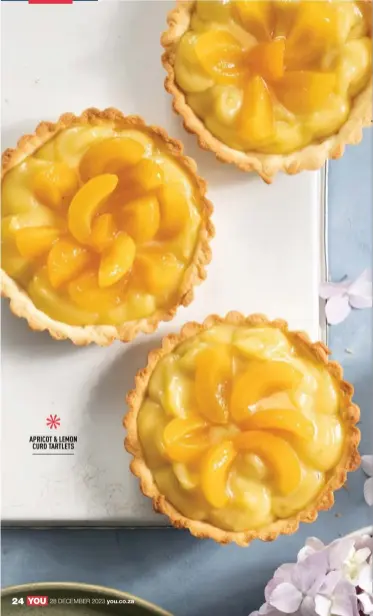  ?? ?? * APRICOT & LEMON CURD TARTLETS