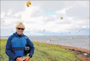  ?? DESIREE ANSTEY/ JOURNAL PIONEER ?? David Macneill, one of the founders of P.E.I. Kiteboardi­ng Throwdown, was pleased with the turnout.