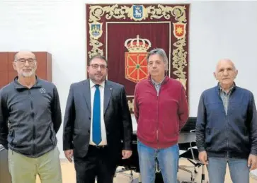  ?? Foto: Patxi Cascante ?? Joaquín Iraizoz, Unai Hualde, Josetxo Arbizu y Javier Ayape, ayer.