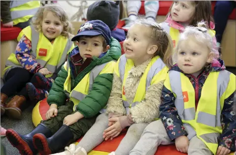  ??  ?? Children from Enniskerry Monstessor­i enjoying the ‘Spring into Reading’ storytelli­ng session in Enniskerry Library.