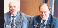  ??  ?? TBB Başkanı Hüseyin Aydın TFF Başkanı Yıldırım Demirören