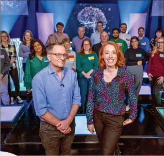 ??  ?? TESTING: Dr Michael Mosley and Dr Hannah Fry quiz the nation