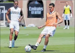  ?? ?? Dani Ceballos, en un entrenamie­nto de esta pretempora­da