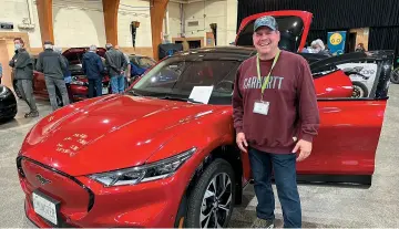  ?? ?? Jim Moffat from Manitouwad­ge owns a 2021 Mach E extended range Mustang