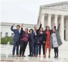  ?? JACK GRUBER/USA TODAY ?? DACA recipients head in to hear arguments before the U.S. Supreme Court on Tuesday.