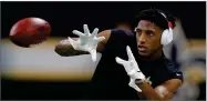  ?? AP PHOTO/GERALD HERBERT ?? In this Sunday, Jan. 20, 2019 file photo, New Orleans Saints’ Michael Thomas warms up before the NFL football NFC championsh­ip game against the Los Angeles Rams in New Orleans.