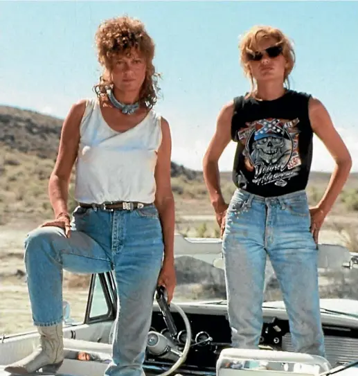  ??  ?? Jeans are never far from an iconic movie, including 1991 hit Thelma and Louise.