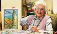 ?? Andy Lambert ?? Resident Mary Ward aged 82 at the art class with her winning picture