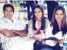  ?? ?? With Dino Morea and Bipasha Basu during the shoot of Chehera at the Dubai airport