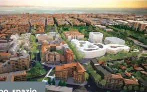  ??  ?? Cantieri aperti A sinistra, l’ex area Expo su cui sorgerà il centro Human Technopole. A destra, il nuovo campus dell’Università Bocconi che sorgerà al posto dell’ex Centrale del latte di Milano.