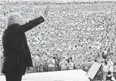  ?? SAUL LOEB, AFP/GETTY IMAGES ?? President Trump at the National Scout Jamboree last week.