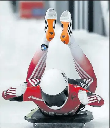  ?? AP ?? Canadian skeleton sliders Elisabeth Vathje (above), Mirela Rahneva and Jane Channell feel they are mentally better prepared to succeed this season.