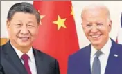  ?? REUTERS ?? Chinese President Xi Jinping meets US President Joe Biden.