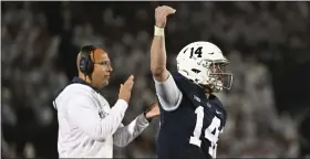  ?? BARRY REEGER — THE ASSOCIATED PRESS ?? Penn State coach James Franklin and quarterbac­k Sean Clifford understand why the connection between them is unique.