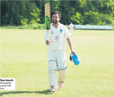  ??  ?? Fine knock Ahmed Ali scored 140 runs