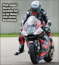  ??  ?? Platz sechs! Marcel Schrötter bot in der Moto2 eine starke Vorstellun­g.