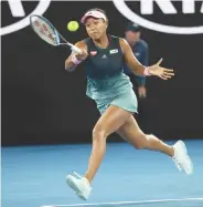  ?? REUTERS ?? JAPAN’S Tennis Superstar Naomi Osaka in action during the match against Poland’s Magda Linette.