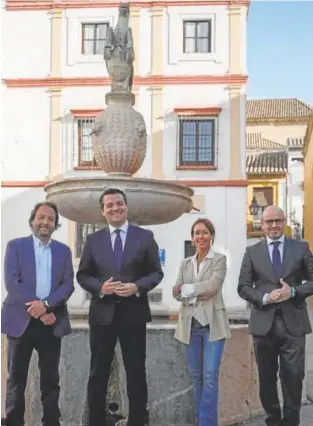  ?? // ABC ?? García-Ibarrola junto a Bellido, Aguilar y Jordano ayer en el Potro