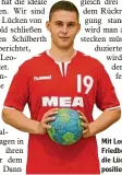  ??  ?? Mit Lorenz Hartl kam vom TSV Friedberg ein Neuer. Er könnte die Lücke auf der Spielmache­r position füllen.