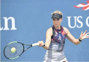  ??  ?? Katie Boulter in action against Danielle Collins during the 2017 US Open qualifying tournament in August. (USTA/Pete Staples)