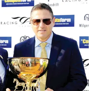  ??  ?? Champion trainer Sean Tarry is set to underline his great form and bring home three winners at Turffontei­n tomorrow.