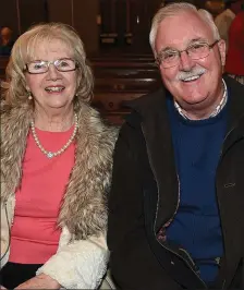  ??  ?? Jim and Rose Murphy at the Cantus Wirena Choir concert