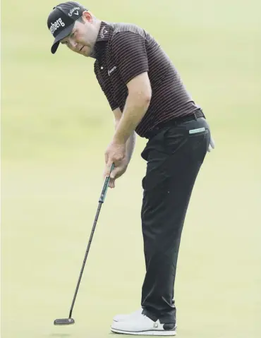  ??  ?? Home player Branden Grace made three eagles as he earned a share of the lead in the SA Open.