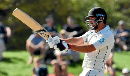  ??  ?? Colin de Grandhomme went to the next level as an internatio­nal allrounder with his Hagley Oval batting.