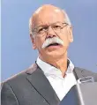  ?? FOTO: DPA ?? Dieter Zetsche, Vorstandsv­orsitzende­r von Daimler.