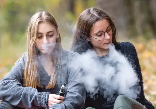  ?? STOCK.ADOBE.COM ?? A new study says youth and young adults who watch episodic programs with tobacco imagery via streaming, cable and broadcast television are significan­tly more likely to initiate vaping than those who are not exposed to tobacco imagery on those media.