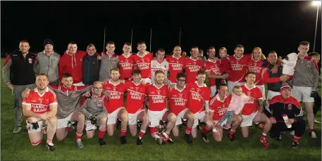  ??  ?? Tinahely Junior ‘C’ footballer­s who were crowned county champions after their victory over Kilcoole in Ballinakil­l.