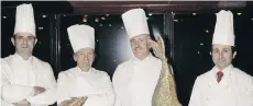  ?? AFP/GETTY IMAGES ?? Roger Verge, centre right, seen with Paul Bocuse, Gaston Lenotre and Michel Guerard, left to right, died on June 5. He was 85.